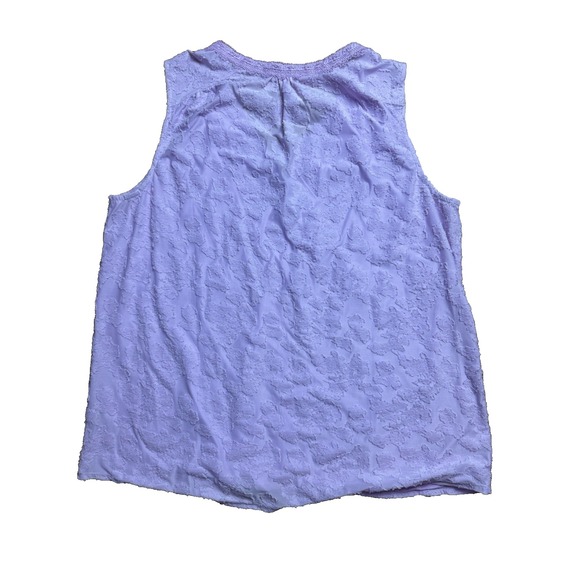 Soft Surroundings Plus Size 2x Purple Sleeveless Boho Blouse - Picture 5 of 5